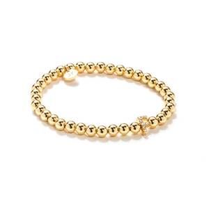 NEW DM MERCHANDISING women's crystal letters bracelet - f in gold